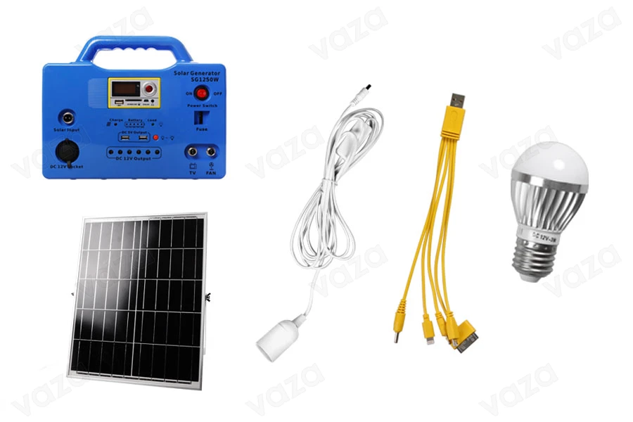 Solar lighting system - generator with panel 50 W Solar lighting system - generator with panel 50 W-image_product