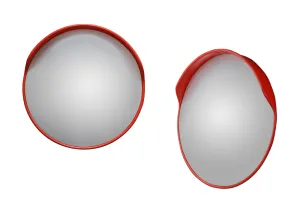 Curved safety mirror with pole base and 60 cm diameter-1