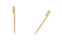 Bâtons - pailles en bambou 100 mm avec poignée pour la restauration et les gourmandises - 100 pièces Bâtons - pailles en bambou 100 mm avec poignée pour la restauration et les gourmandises - 100 pièces
