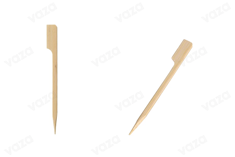 Ξυλάκια - καλαμάκια bamboo 100 mm με λαβή για catering και εδέσματα - 100 τμχ-εικόνα_προϊοντική
