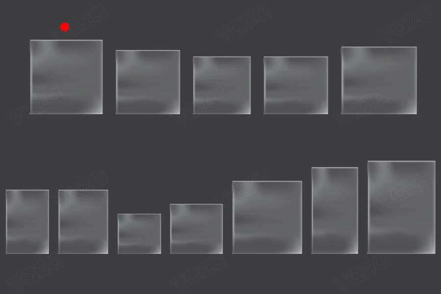 Film étirable pour emballage et de conditionnement 210 x 215 mm - paquet de 100 pièces-photo_dimensions