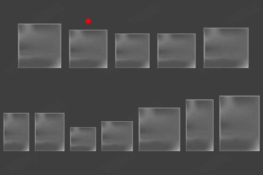 Pellicola - membrana per avvolgimento e confezionamento 187x185 mm - pacchetto da 100 pezzi.-dimensioni_immagine