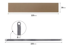 Ανταλλακτικό πανί 225x39 mm και σύρμα 225x8 mm για θερμοκολλητικό χειρός-1