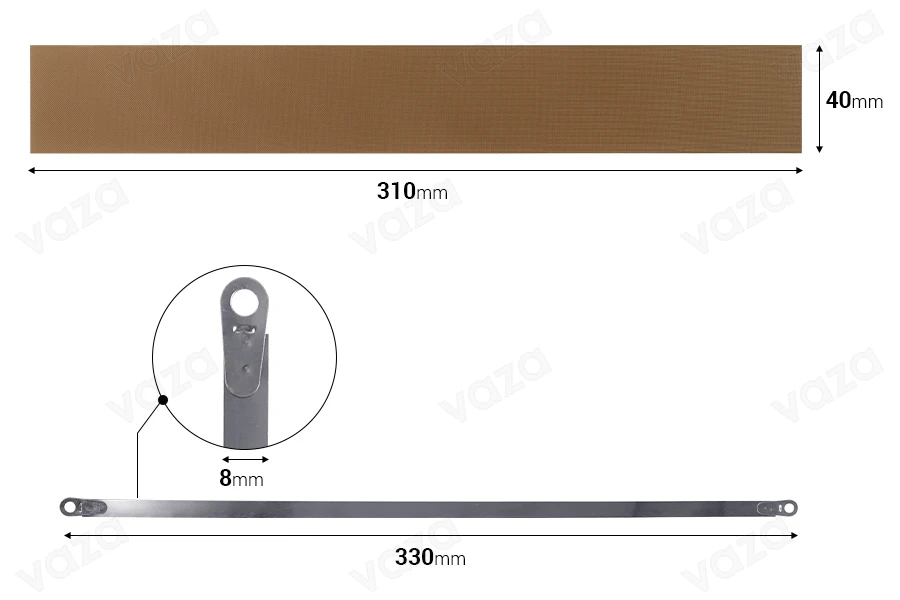 Ανταλλακτικό πανί 310x40 mm και σύρμα 330x8 mm για θερμοκολλητικό χειρός-εικόνα_προϊοντική