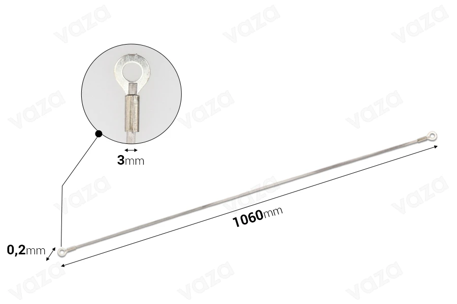 Spare wire 1,06 m x 3 mm for heat sealing machine-εικόνα_προϊοντική
