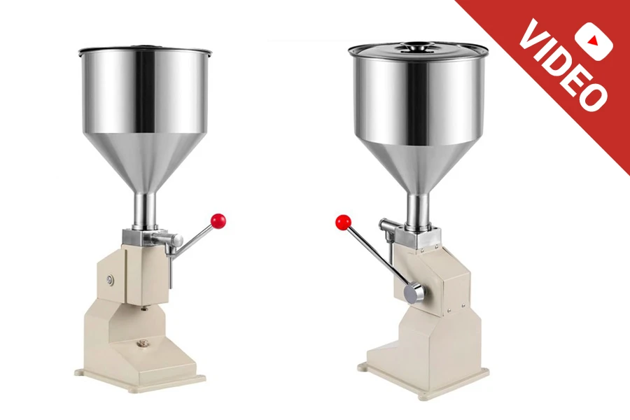 Machine de remplissage manuelle pour crèmes et liquides visqueux (50 ml) Machine de remplissage manuelle pour crèmes et liquides visqueux (50 ml)