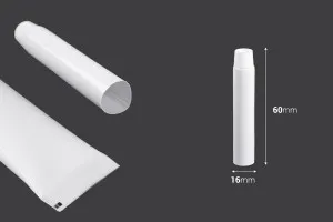 Tubetto in plastica da 5 ml con rivestimento interno in alluminio e tappo a vite - 12 pz-2