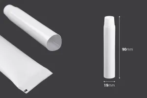 Tubetto in plastica da 10 ml con rivestimento interno in alluminio e tappo a vite - 12 pz-2