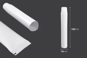 Tubetto in plastica da 15 ml con rivestimento interno in alluminio e tappo a vite - 12 pz-2