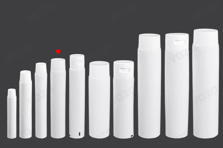 Tub plastik 30 ml me shtresë të brendshme alumini dhe kapak me vidhosje – 12 copë.-