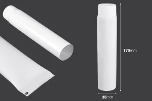 Tube en plastique de 100 ml avec revêtement intérieur en aluminium et bouchon à vis - 12 pcs-2