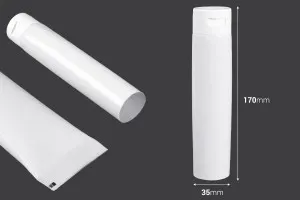 Kunststofftube 100 ml mit Aluminium-Innenbeschichtung und Klappverschluss - 12 Stk-2