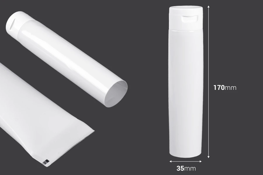Σωληνάριο πλαστικό 100 ml με εσωτερική επίστρωση αλουμινίου και flip top καπάκι - 12 τμχ Σωληνάριο πλαστικό 100 ml με εσωτερική επίστρωση αλουμινίου και flip top καπάκι - 12 τμχ