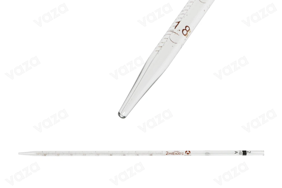 Γυάλινη πιπέτα 2 ml καθορισμένης απελευθέρωσης όγκου με διαβάθμιση-εικόνα_προϊοντική