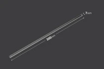 Glass stirring rod 7x300 mm - 6 pcs
