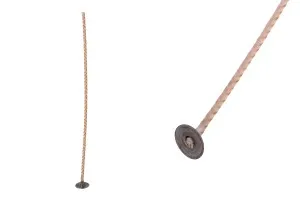 Docht aus gewachster Baumwolle 150 mm lang - 50 Stk