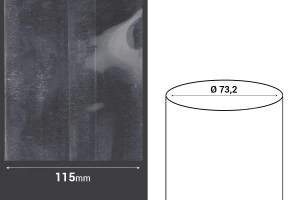 115 mm wide heat-shrink capsule - in current meter (Φ 73.2 mm)-2