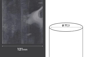 Καψύλιο θερμοσυρρικνούμενο πλάτος 121 mm - σε τρεχούμενο μέτρο (Φ 77,1 mm)-2