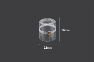Καψύλιο 22x25 mm θερμοσυρρικνούμενο διάφανο - 20 τμχ-2