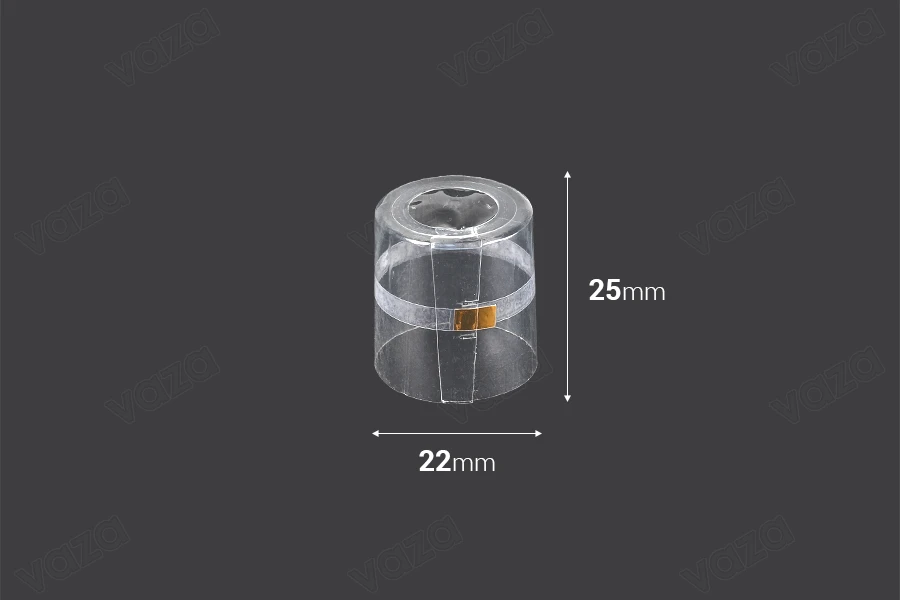 Καψύλιο 22x25 mm θερμοσυρρικνούμενο διάφανο - 20 τμχ Καψύλιο 22x25 mm θερμοσυρρικνούμενο διάφανο - 20 τμχ-εικόνα_διαστάσεις