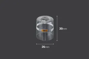 Καψύλιο 26x30 mm θερμοσυρρικνούμενο διάφανο - 20 τμχ-2