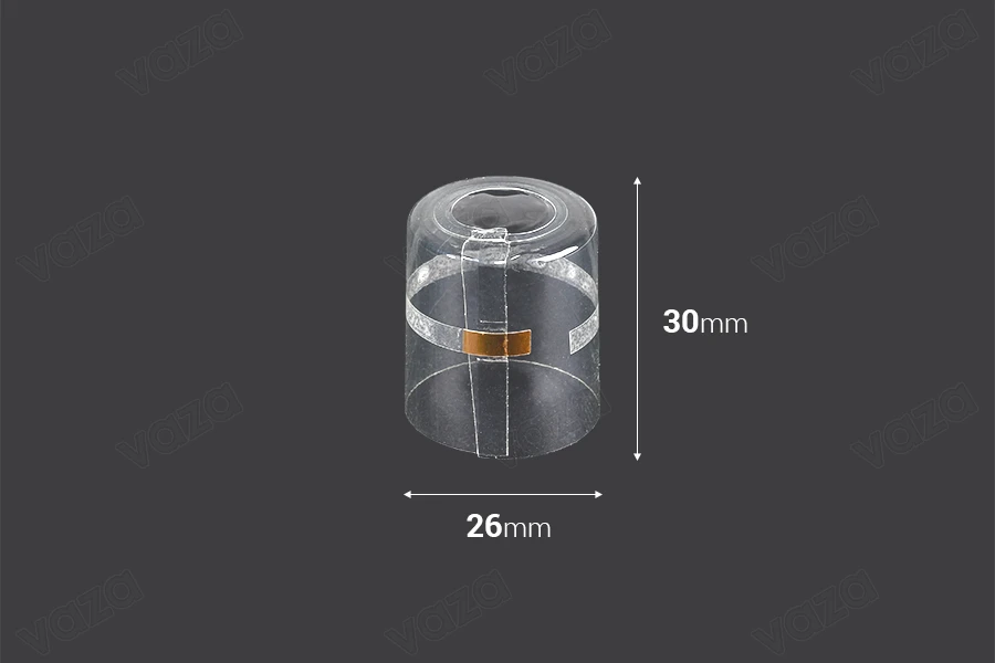 Καψύλιο 26x30 mm θερμοσυρρικνούμενο διάφανο - 20 τμχ Καψύλιο 26x30 mm θερμοσυρρικνούμενο διάφανο - 20 τμχ-εικόνα_διαστάσεις