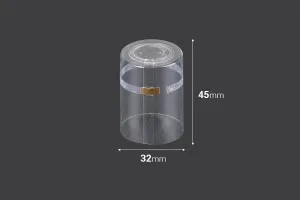 Καψύλιο 32x45 mm θερμοσυρρικνούμενο διάφανο - 20 τμχ-2