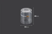 Capsule 34x40 mm transparent and heat-shrinkable