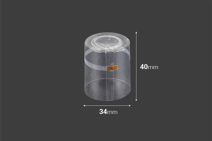 Capsule 34x40 mm transparent and heat-shrinkable