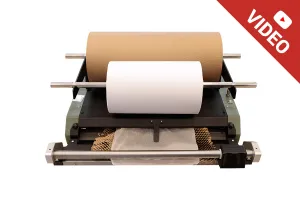 Honeycomb wrapping paper machine with cutting function