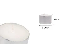 Bougie à cire paraffine sans odeur de couleur blanche - 12 pcs