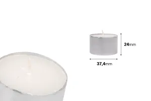 Bougie à cire paraffine sans odeur de couleur blanche - 12 pcs-2