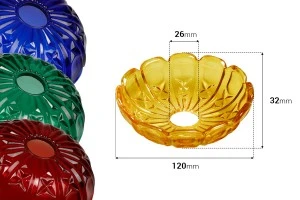 Glass plate with a center hole (26 mm) for candlesticks and chandeliers in a variety of colors-2