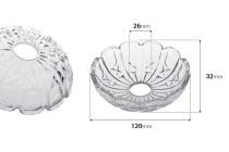 Tellerglasloch mit Mittelloch (26 mm) für Leuchter und Kronleuchter