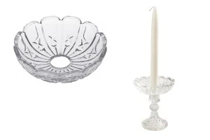 Soucoupe en verre avec trou au centre (26 mm) pour chandeliers et lustres-3
