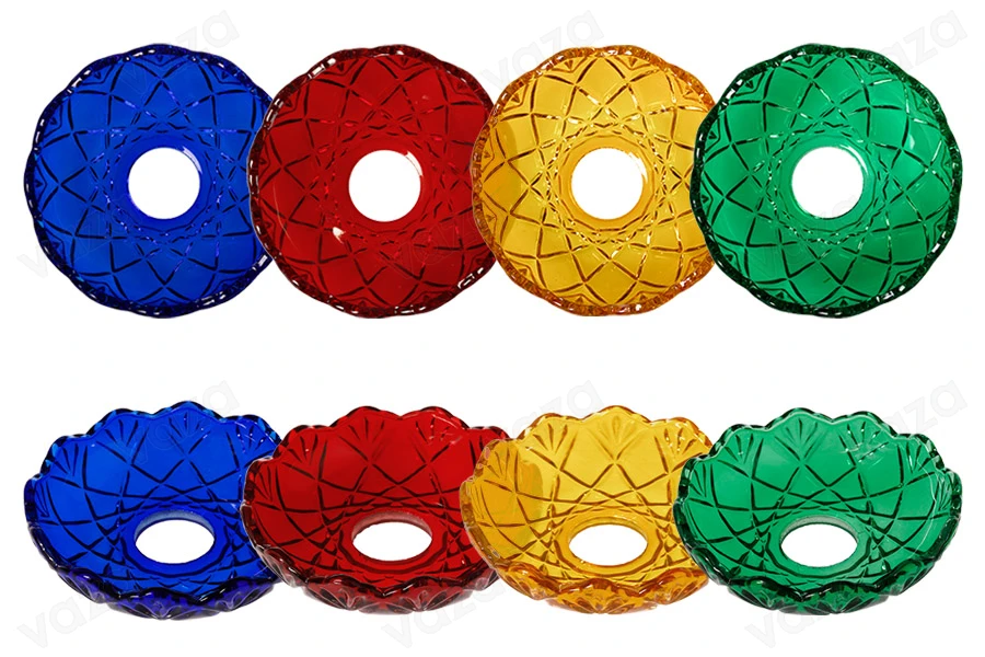 Lochglasplatte mit Mittelloch (26 mm) für Leuchter und Kronleuchter in verschiedenen Farben-produktbild