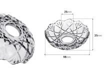 Plate clear glass with center hole (26 mm) for candlesticks and chandeliers