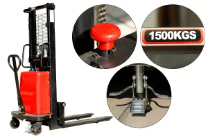1 tons electric pallet truck (pallet lift up to 1.6 m) with electric lift-3