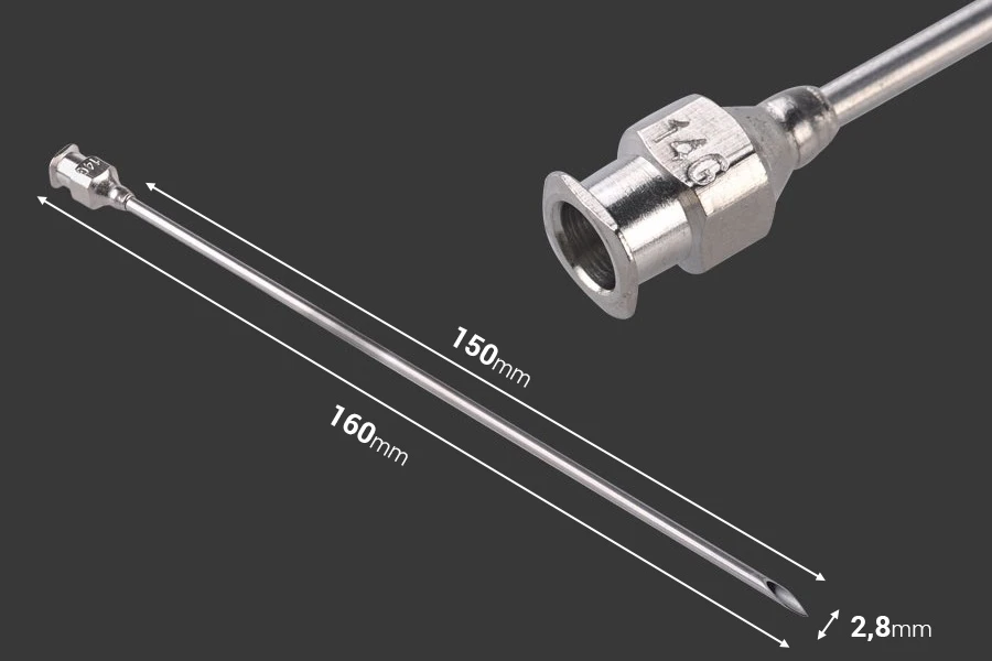Βελόνα για πλαστικές σύριγγες 160 mm