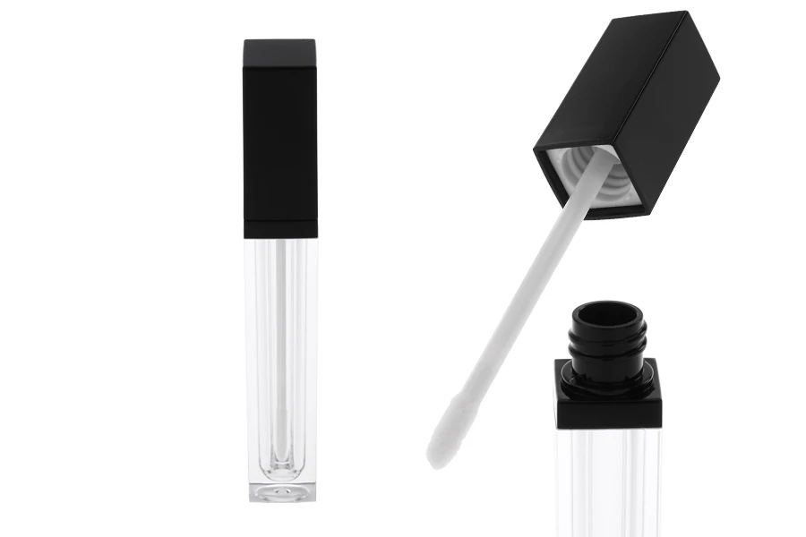 Θήκη ακρυλική για lip gloss 8 ml με καπάκι σε χρώμα μαύρο - 6 τμχ Θήκη ακρυλική για lip gloss 8 ml με καπάκι σε χρώμα μαύρο - 6 τμχ