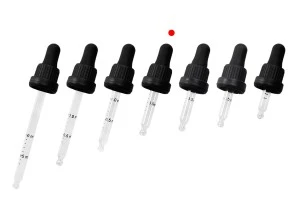 Σταγονομετρητής 20 ml με μαύρο φαρδύ καπάκι ασφαλείας, διαβάθμιση και πιπίλα σε μαύρο ΜΑΤ ή γυαλιστερό χρώμα - σε ατομική συσκευασία-3