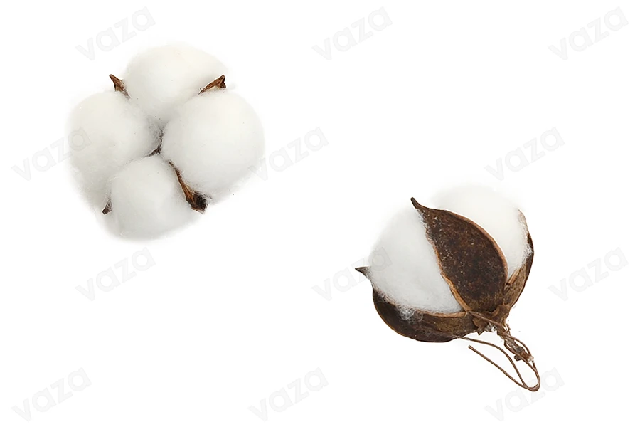 Fleurs décoratives en coton - 5 pièces-photo_produit