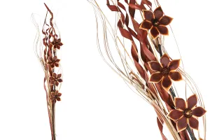 Bouquet of decorative branches and flowers 1.4 m in brown color-1