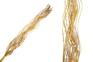 Decorative branches 1.25 m in yellow beige color - bouquet of 25 pcs-1
