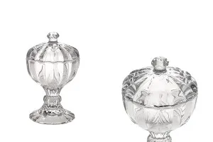 Glass beads 98x59 mm with base and lid-1