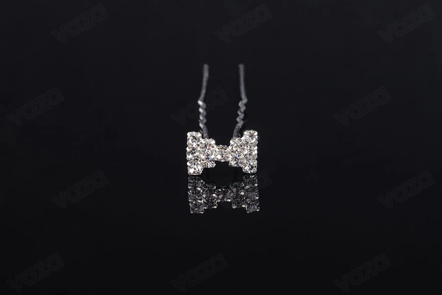 Pin dekoratives Metall Strass in einer Bogenform (Breite 14 mm, Höhe 9 mm) - 20 PC-produktbild