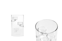 Διακοσμητικό από φυσητό γυαλί 20x12 cm με τρεις θήκες για ρεσώ Διακοσμητικό από φυσητό γυαλί 20x12 cm με τρεις θήκες για ρεσώ