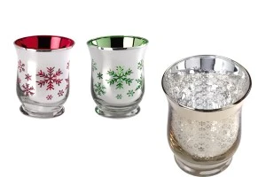 Votive tealight glass  holder in size 9x11 cm-1