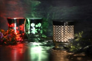 Votive tealight glass  holder in size 9x11 cm-2