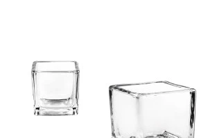 Deko Glas für Kerzen viereckig 52x50 mm-1